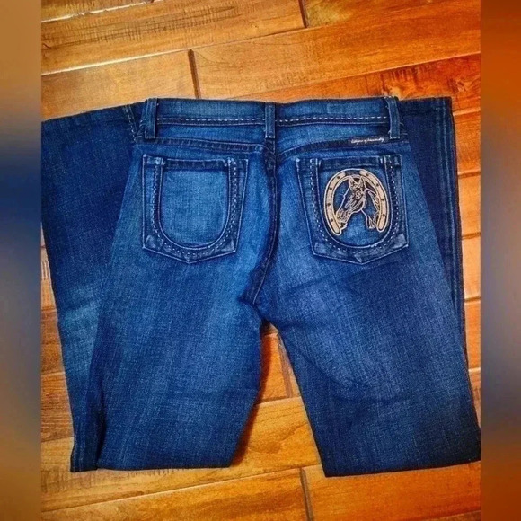 CITIZENS of Humanity Athena Embroidered Horse boot cut jeans sz 26 - Picture 1 of 12